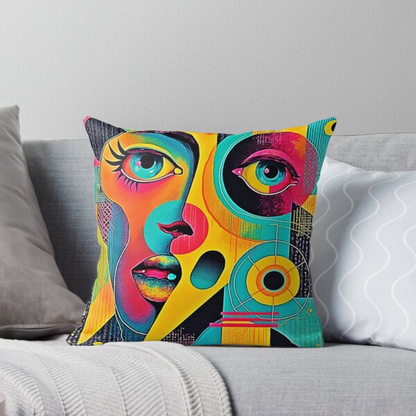Item preview, Colorful Feelings: Abstract Face designed and sold by Health And Fitness Posts e-Store.