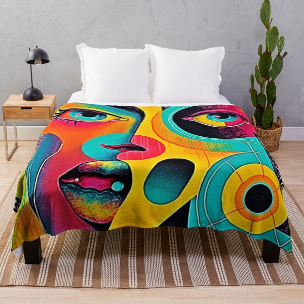 Item preview, Colorful Feelings: Abstract Face designed and sold by Health And Fitness Posts e-Store.
