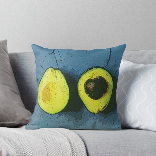 Item preview, Vibrant Cartoon-Style Avocado Halves on Textured Background designed and sold by Pacika.