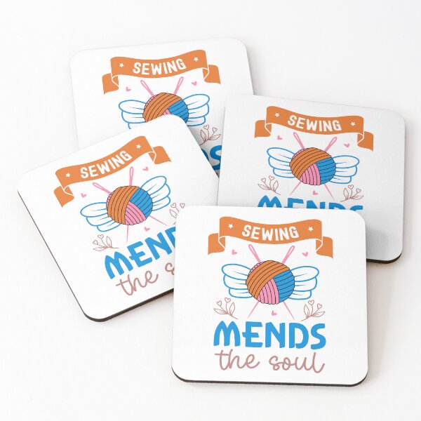 Item preview, Sewing Mends the Soul – Healing Sewing Quote copy designed and sold by artcultreone.