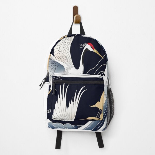 Item preview, Japanese Crane Woodblock Print Hokusai Style designed and sold by Max Store.