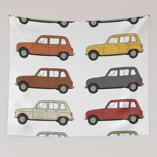 Item preview, Renault 4 – Classic Car Grid Poster (1970s Style) designed and sold by opul.