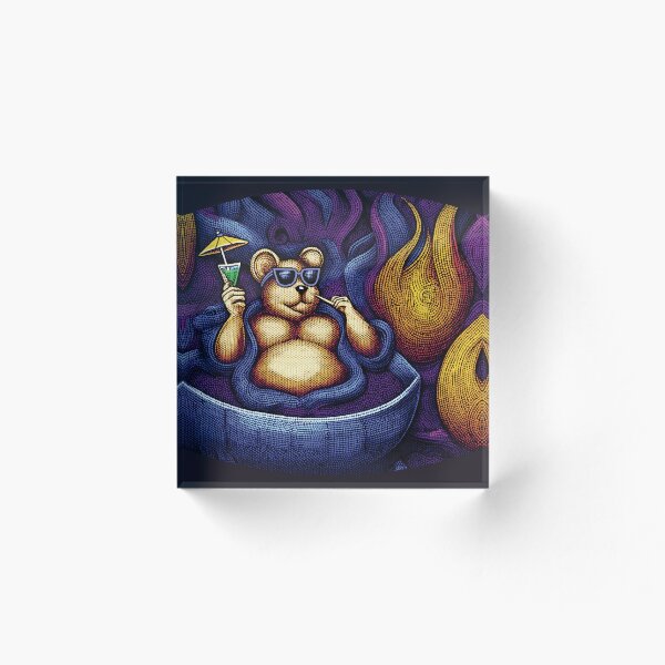 Item preview, Oso en un jacuzzi - Déjalo arder designed and sold by Kelly Designed.