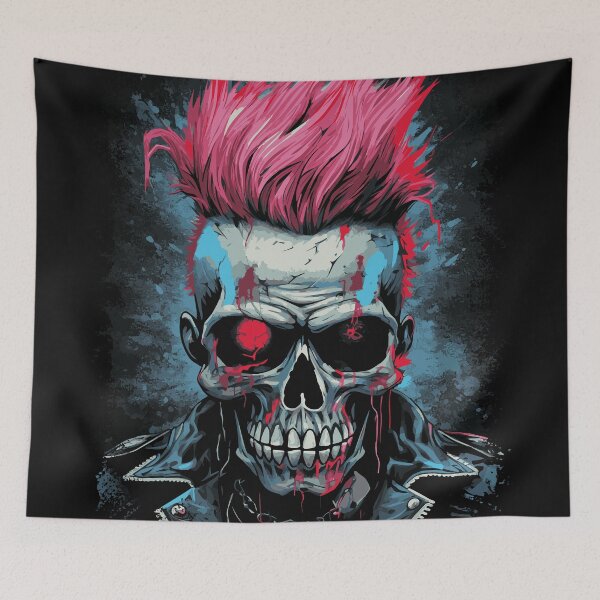 Item preview, Horror Punk Zombie Skull designed and sold by drizzd.