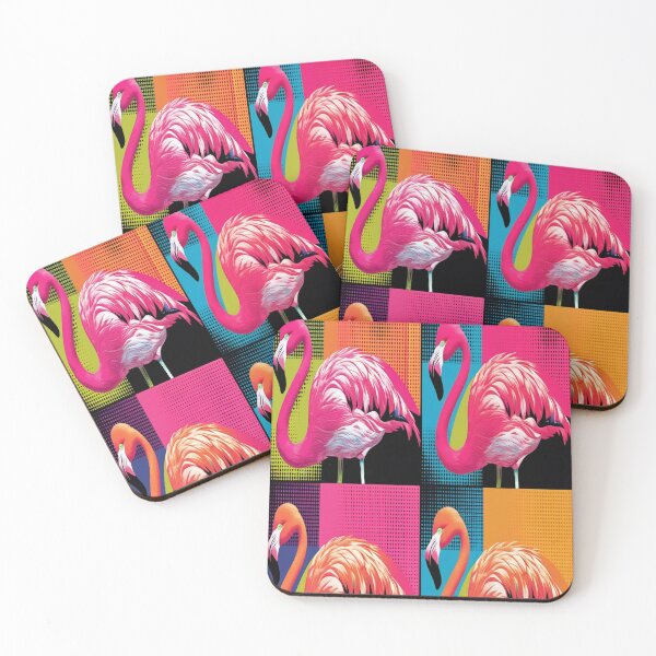 Item preview, Pop Art Flamingo Grid Warhol Style Design designed and sold by Max Store.
