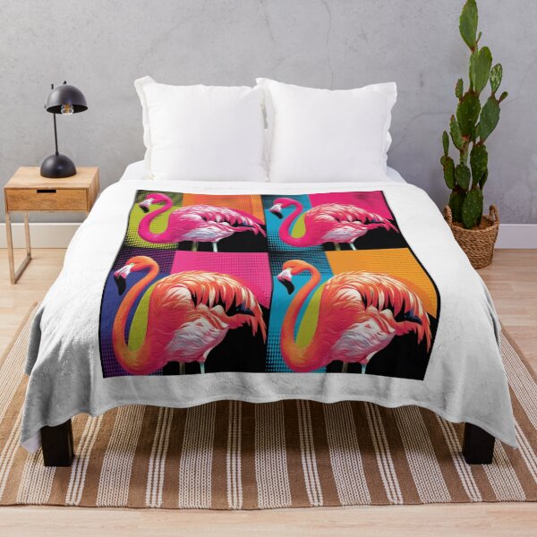 Item preview, Pop Art Flamingo Grid Warhol Style Design designed and sold by Max Store.
