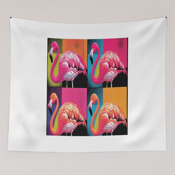 Item preview, Pop Art Flamingo Grid Warhol Style Design designed and sold by Max Store.