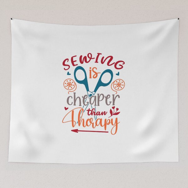 Item preview, Sewing Is Cheaper Than Therapy – Funny Sewing Quote designed and sold by artcultreone.