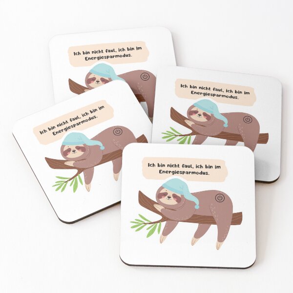 Item preview, Ich bin nicht faul – Energiesparmodus Spruch Sticker designed and sold by Design by Miiaarts.