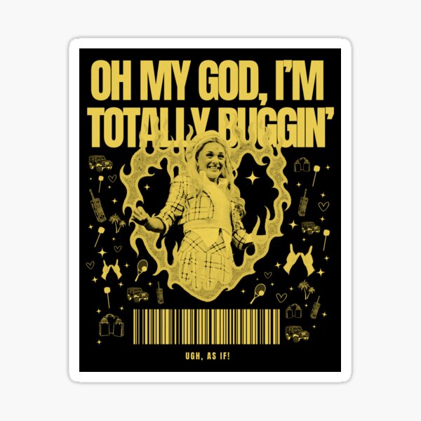 'TOTALLY BUGGIN' (Emma Flynn) design Sticker