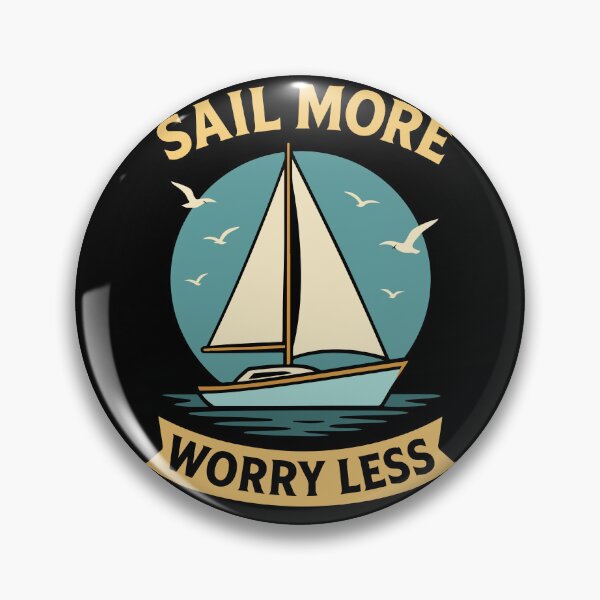 Item preview, Sail More Worry Less Captain Sailing Boat Nautical designed and sold by LuminOrb.