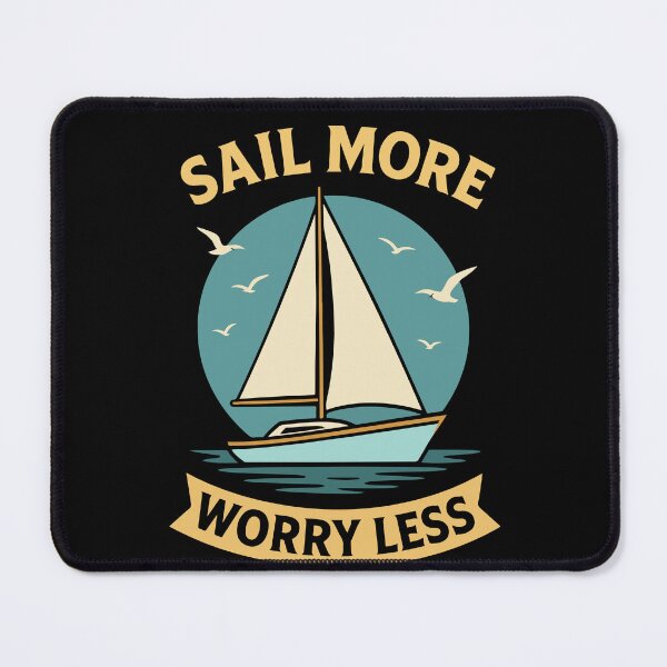 Item preview, Sail More Worry Less Captain Sailing Boat Nautical designed and sold by LuminOrb.