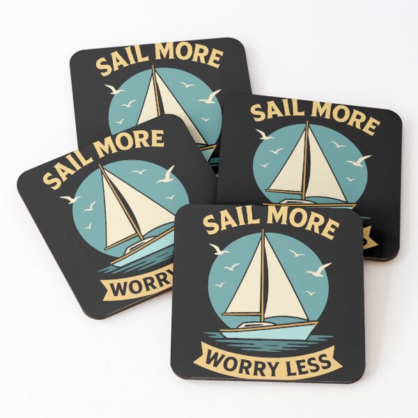 Item preview, Sail More Worry Less Captain Sailing Boat Nautical designed and sold by LuminOrb.