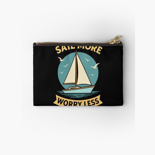 Item preview, Sail More Worry Less Captain Sailing Boat Nautical designed and sold by LuminOrb.