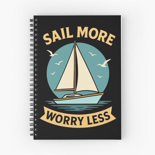 Item preview, Sail More Worry Less Captain Sailing Boat Nautical designed and sold by LuminOrb.