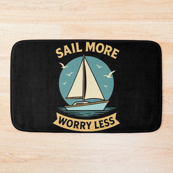 Item preview, Sail More Worry Less Captain Sailing Boat Nautical designed and sold by LuminOrb.