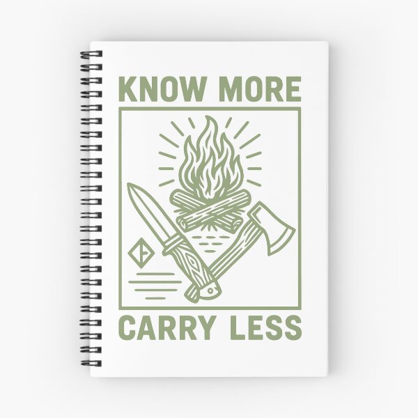 Item preview, Know More Carry Less Prepper Survival Bushcrafting designed and sold by LuminOrb.