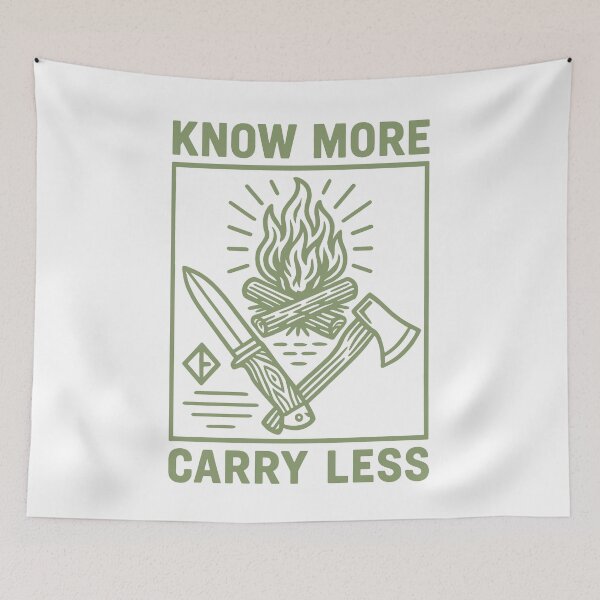 Item preview, Know More Carry Less Prepper Survival Bushcrafting designed and sold by LuminOrb.
