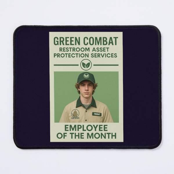 Item preview, Green Combat – Restroom Asset Protection Poster designed and sold by Barbie Rebranded.