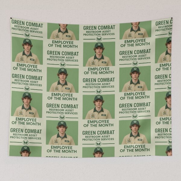 Item preview, Green Combat – Restroom Asset Protection Poster designed and sold by Barbie Rebranded.
