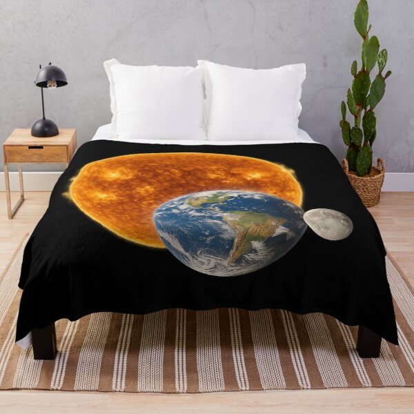 Item preview, Realistic Sun Earth Moon Space Art designed and sold by Nuvijo.