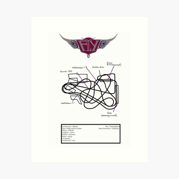 Item preview, layout and technical sheet roller coaster FLY designed and sold by FoolishDreamers.