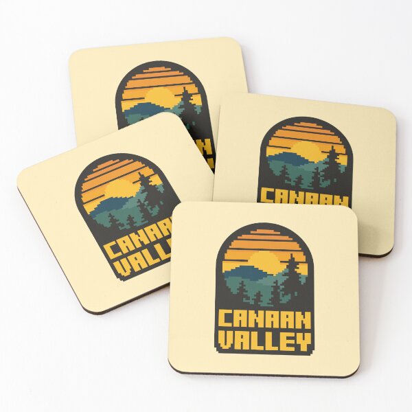 Item preview, Canaan Valley Pixel Art – Retro Sunset Mountain Landscape West Virginia designed and sold by PixelDrukiPL.