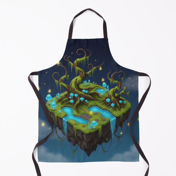 Item preview, Floating Swamp of Lights – Magical Swamp Island with Twisted Trees and Glowing Mushrooms designed and sold by InspireHaven.