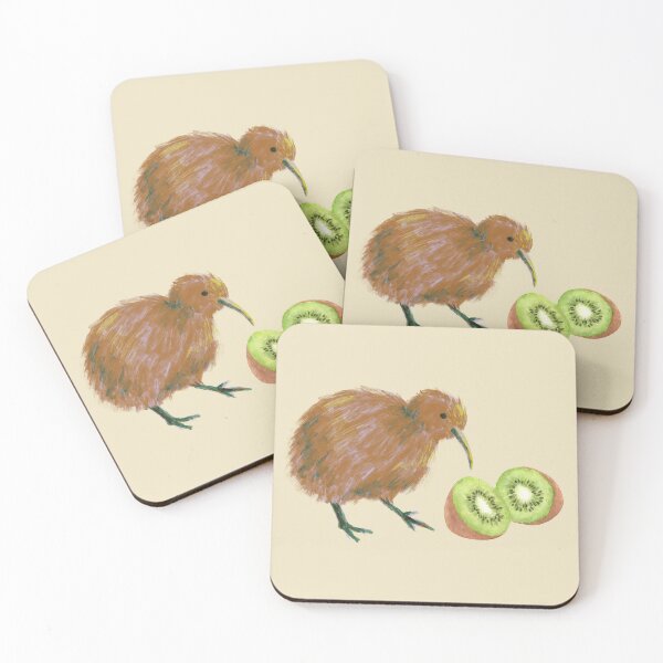 Item preview, Kiwi Meets Kiwi – Whimsical Nature Pun designed and sold by Softglow-Studio.