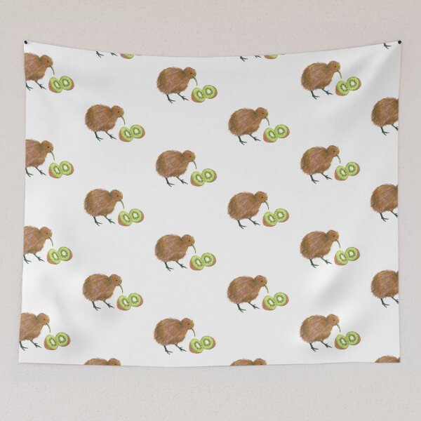 Item preview, Kiwi Meets Kiwi – Whimsical Nature Pun designed and sold by Softglow-Studio.
