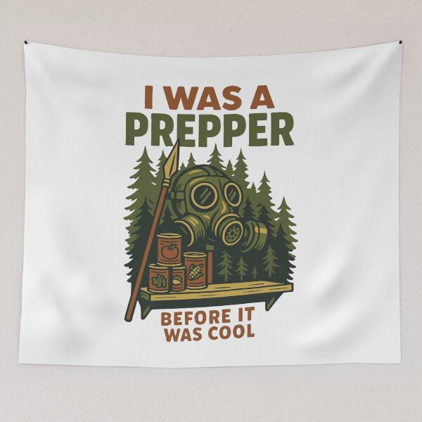 Item preview, I Was A Prepper Survival Bushcrafting designed and sold by LuminOrb.