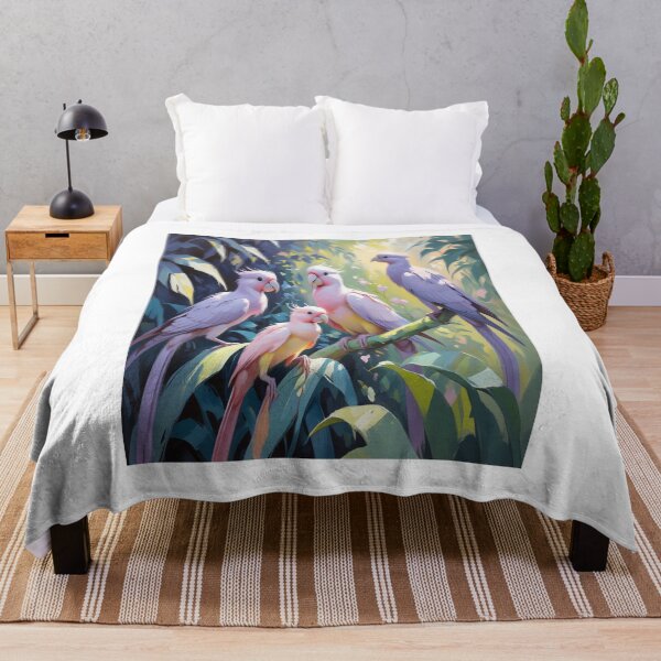 Item preview, Dreamy Impressionist Tropical Birds Garden designed and sold by Max Store.