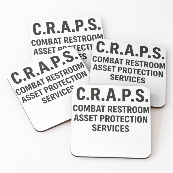 Item preview, C.R.A.P.S. Vertical Logo | Combat Restroom Asset Protection Services designed and sold by Barbie Rebranded.