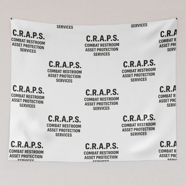 Item preview, C.R.A.P.S. Vertical Logo | Combat Restroom Asset Protection Services designed and sold by Barbie Rebranded.