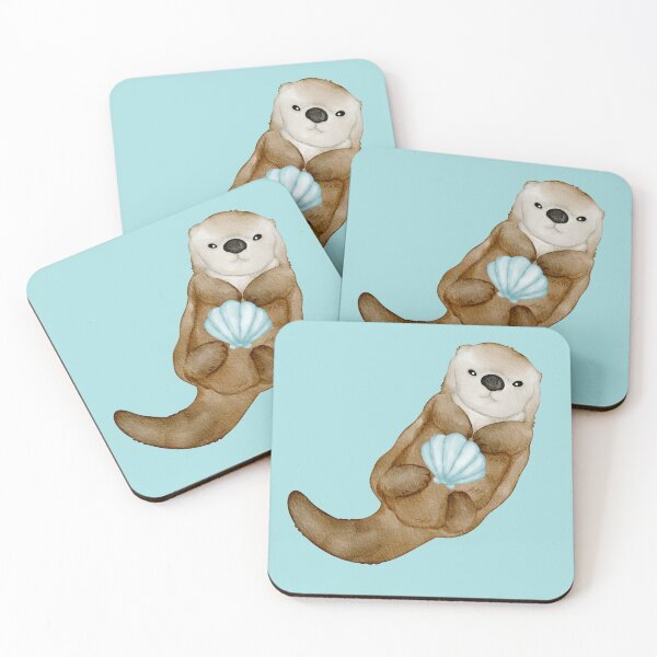 Item preview, Shell Yeah – Cozy Otter with a Clam designed and sold by Softglow-Studio.