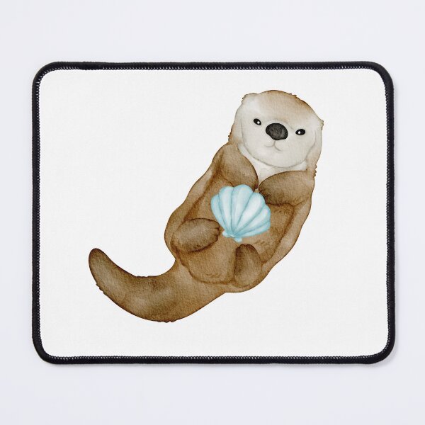 Item preview, Shell Yeah – Cozy Otter with a Clam designed and sold by Softglow-Studio.