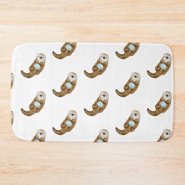 Item preview, Shell Yeah – Cozy Otter with a Clam designed and sold by Softglow-Studio.