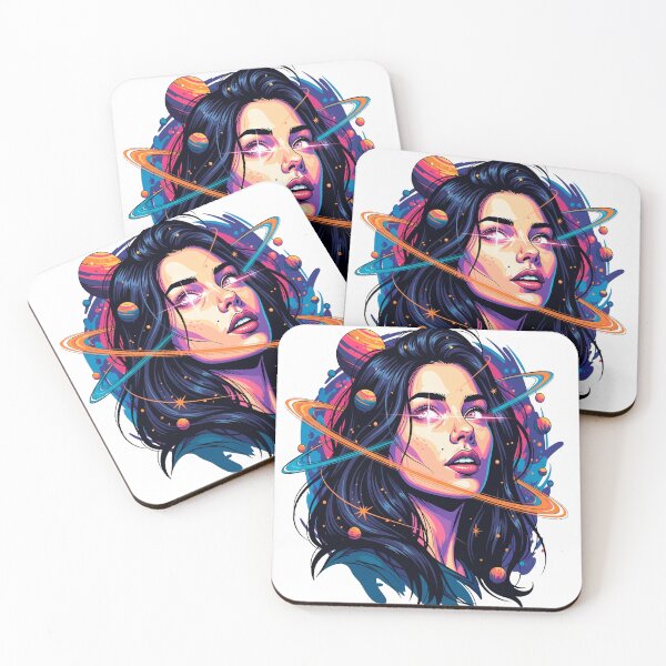 Item preview, All Dolled Up Solaris Queen — Vibrant Pop Art Collage of a Celestial Woman designed and sold by  Ojo de Lilith.