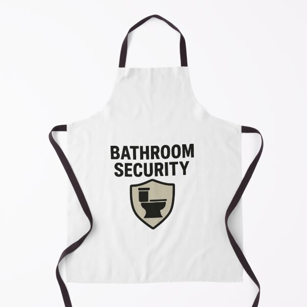 Item preview, BATHROOM SECURITY | Shield Icon Logo designed and sold by Barbie Rebranded.