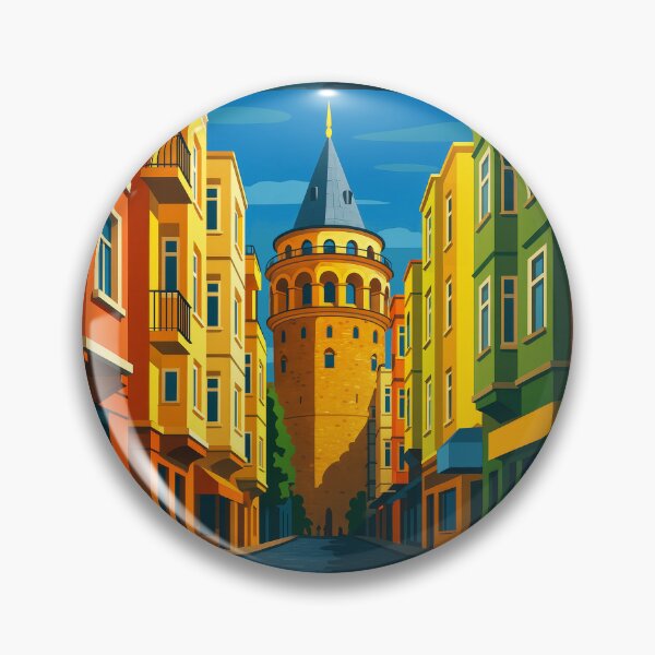 Item preview, Istanbul Galata Tower Turkey Travel Art Cityscape designed and sold by kakarikihill.