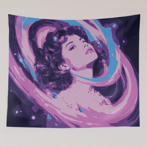 Item preview, All Dolled Up Solaris Queen — Vibrant Pop Art Collage of a Celestial Woman designed and sold by  Ojo de Lilith.