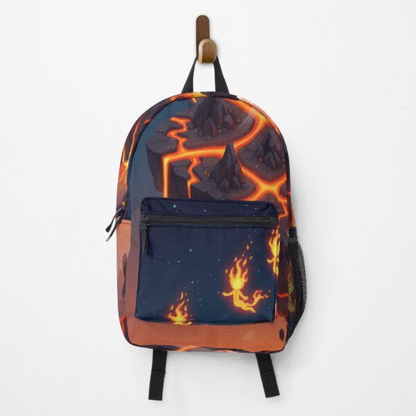 Item preview, Island of the Burning Core – Floating Volcanic World with Fire Spirits and Glowing Lava designed and sold by InspireHaven.