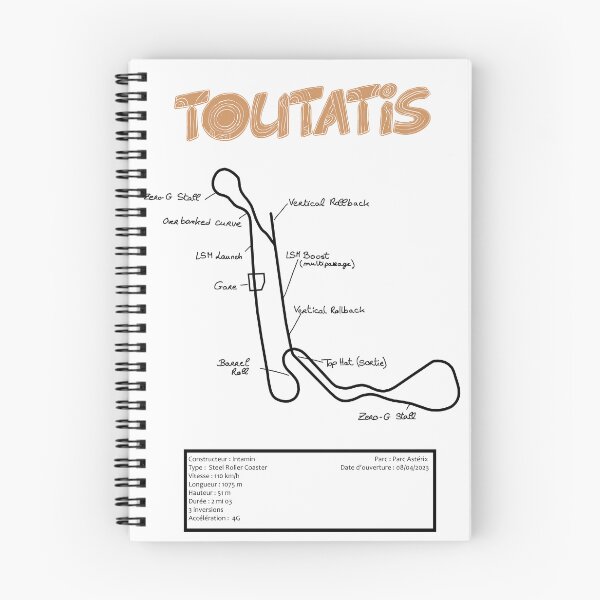Item preview, Toutatis roller coaster layout and technical sheet designed and sold by FoolishDreamers.