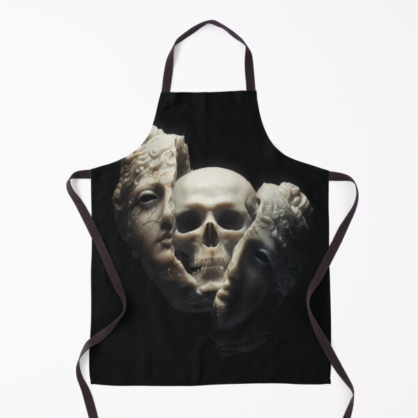 Item preview, Memento Mori - Broken Marble Mask and Skull Art designed and sold by Not Hugo.
