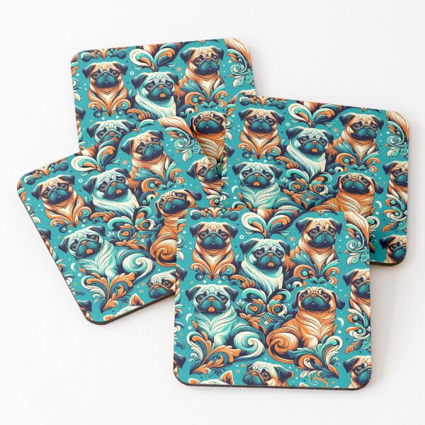 Item preview, Sweet Little Pug Dogs designed and sold by Wags & Tails.