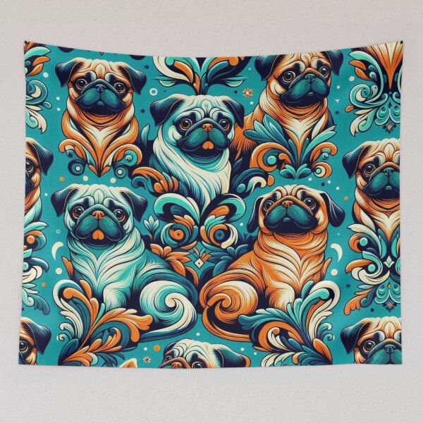 Item preview, Sweet Little Pug Dogs designed and sold by Wags & Tails.
