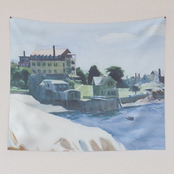 Aperçu de l'œuvre Petite ville sur la crique Edward Hopper créée et vendue par TeeARTHY.