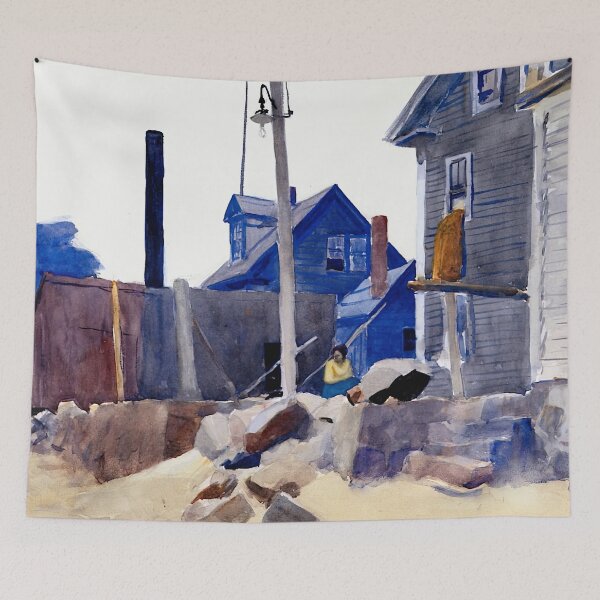 Aperçu de l'œuvre Maison sur le rivage Edward Hopper créée et vendue par TeeARTHY.