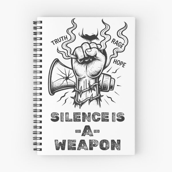 Item preview, Silence Is a Weapon – Bold Black & White Protest Art designed and sold by ArcadiaSilence.