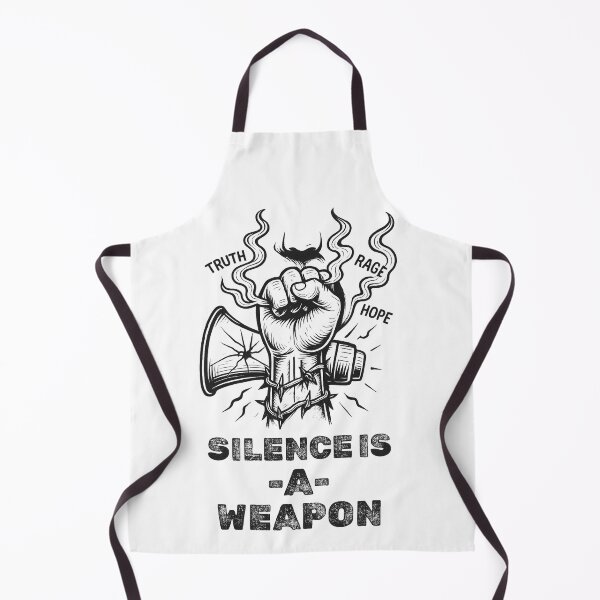 Item preview, Silence Is a Weapon – Bold Black & White Protest Art designed and sold by ArcadiaSilence.